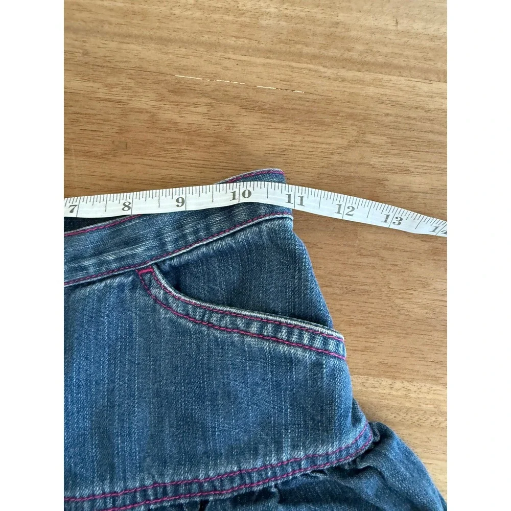 Gymboree Girls Grown with Love Denim Tiered Skirt Embroidered Vintage Size 6